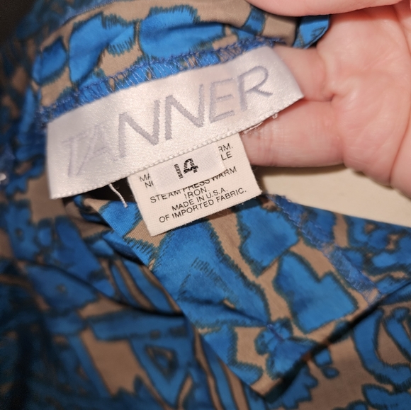 Vintage Tanner crest pattern longsleeve dress - Picture 2 of 10